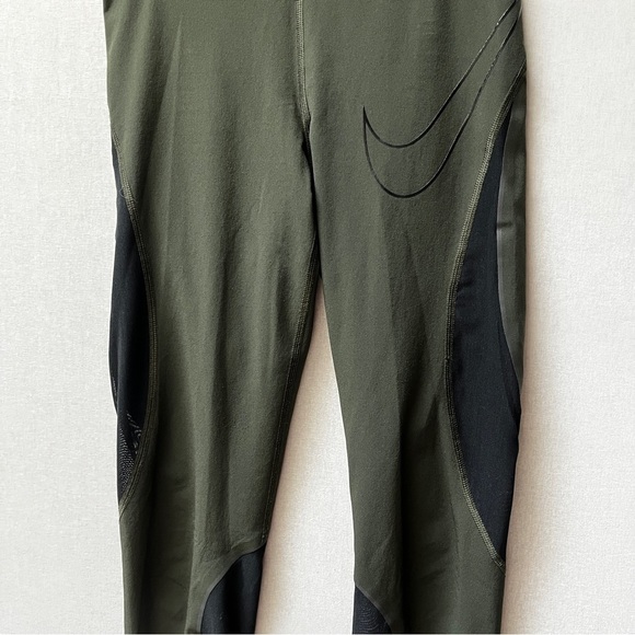 Nike Pro Olive and Black Athletic Mesh Legging Pants Sz S - Picture 11 of 13